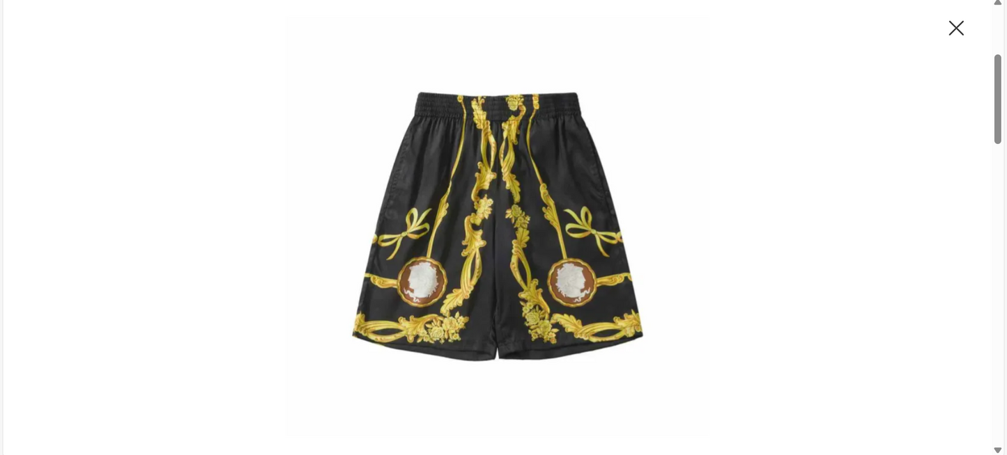 VERSACE Straight-Leg Printed Silk-Twill Shorts