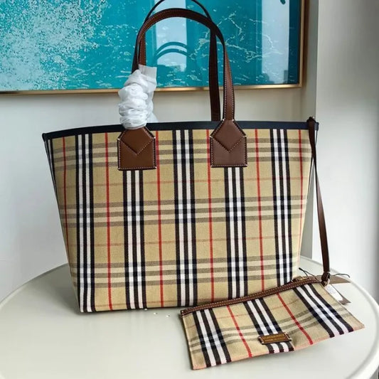 Burberry  Medium London Check Tote Bag