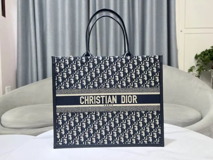 Dior Oblique Embroidered Book Tote Large