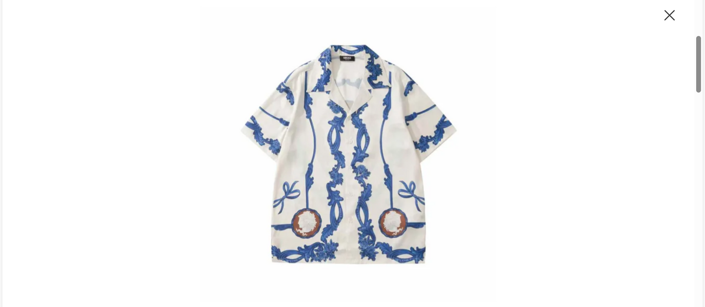 VERSACE Camp-Collar Printed Silk-Twill Shirt