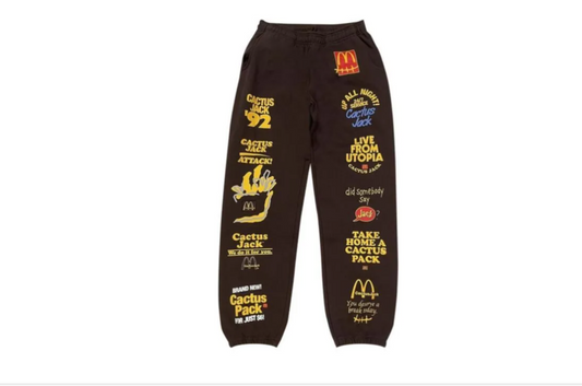 Cactus Jack by Travis Scott x McDonald's Sticker Bomb Sweatpants 'Brown'