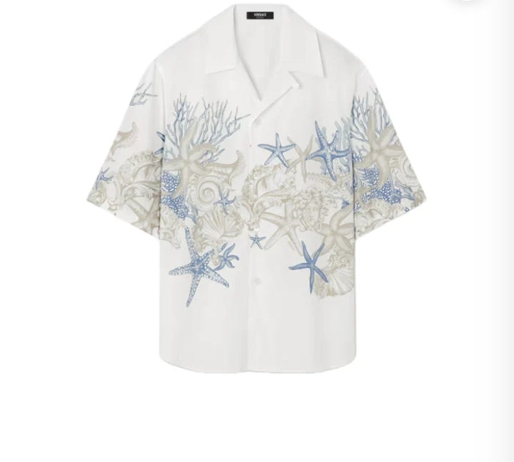 Versace barocco Sea Cotton Shirt