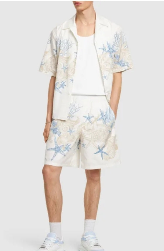 Versace barocco Sea cotton Shorts