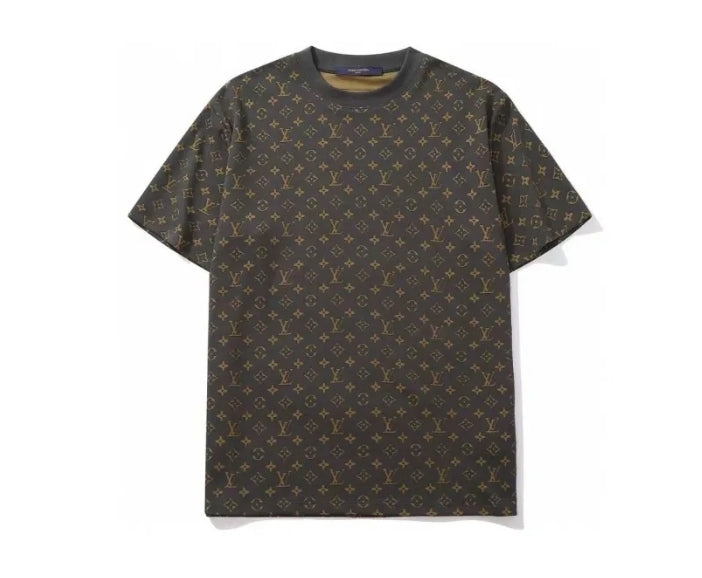 LOUIS VUITTON Brown LV Monogram Jacquard Knit Tshirt