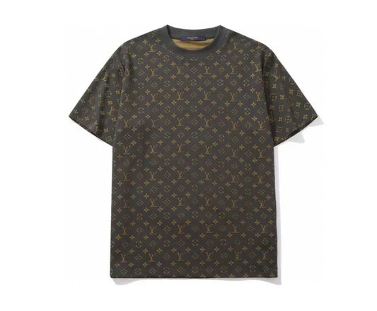 LOUIS VUITTON Brown LV Monogram Jacquard Knit Tshirt
